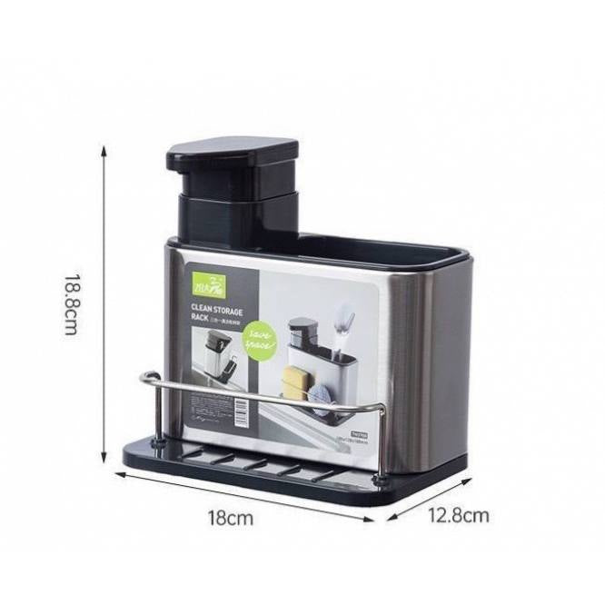 Metal Soap Dispenser 3-in-1