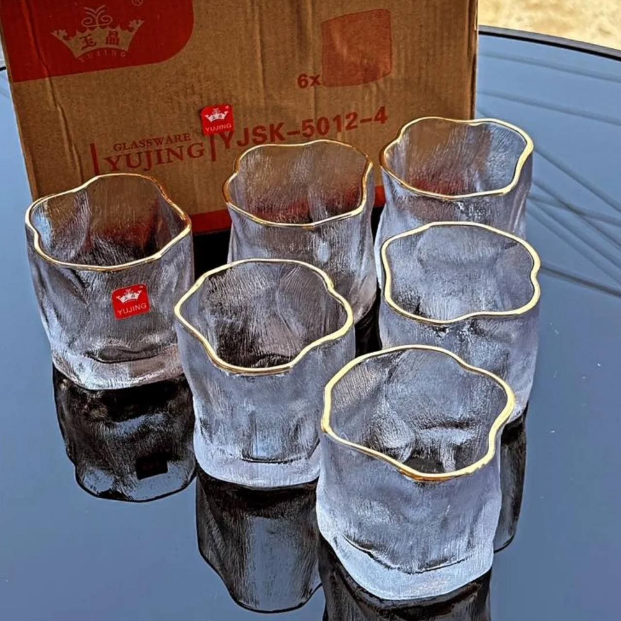 Glass cup set 6 pieces