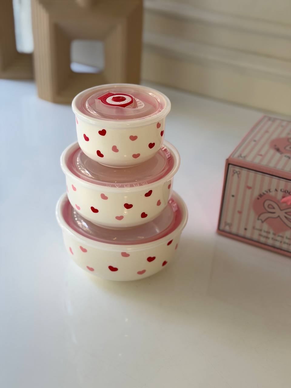 Porcelain box set 3 pieces