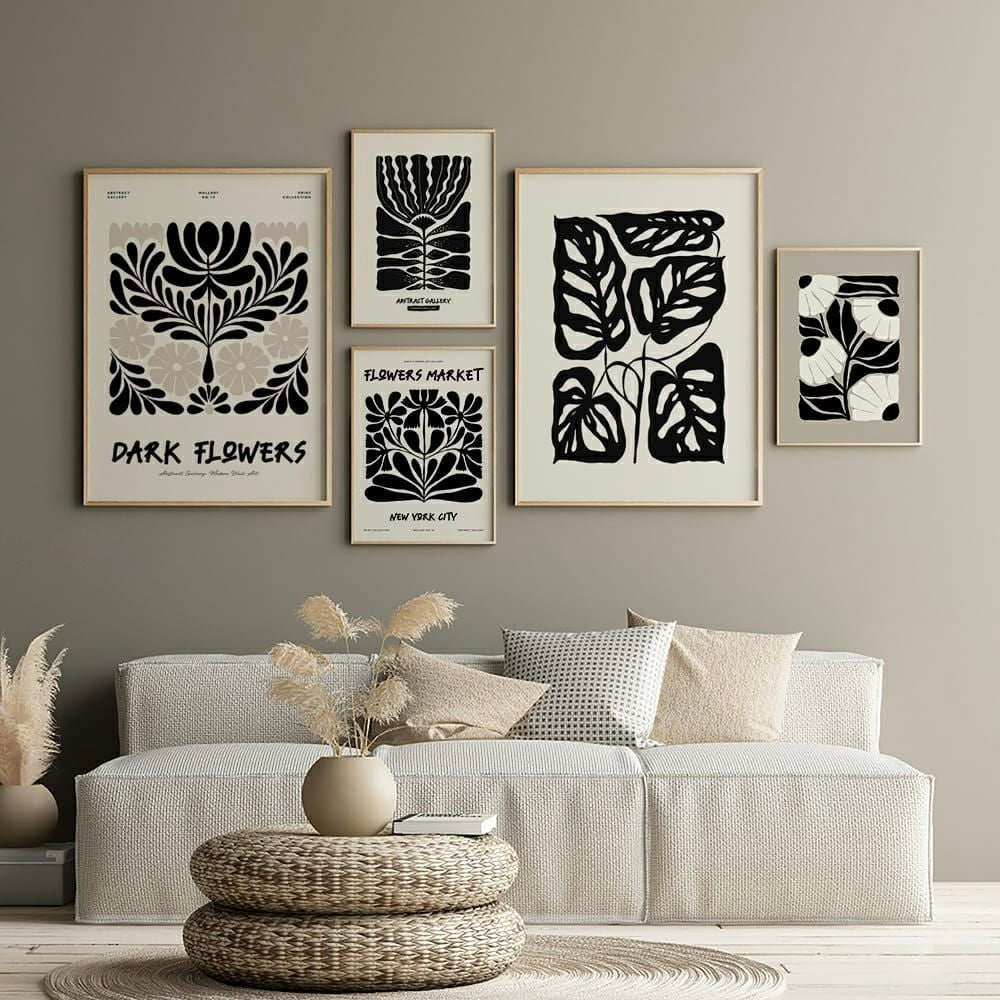 Wooden tableau set 5 pieces