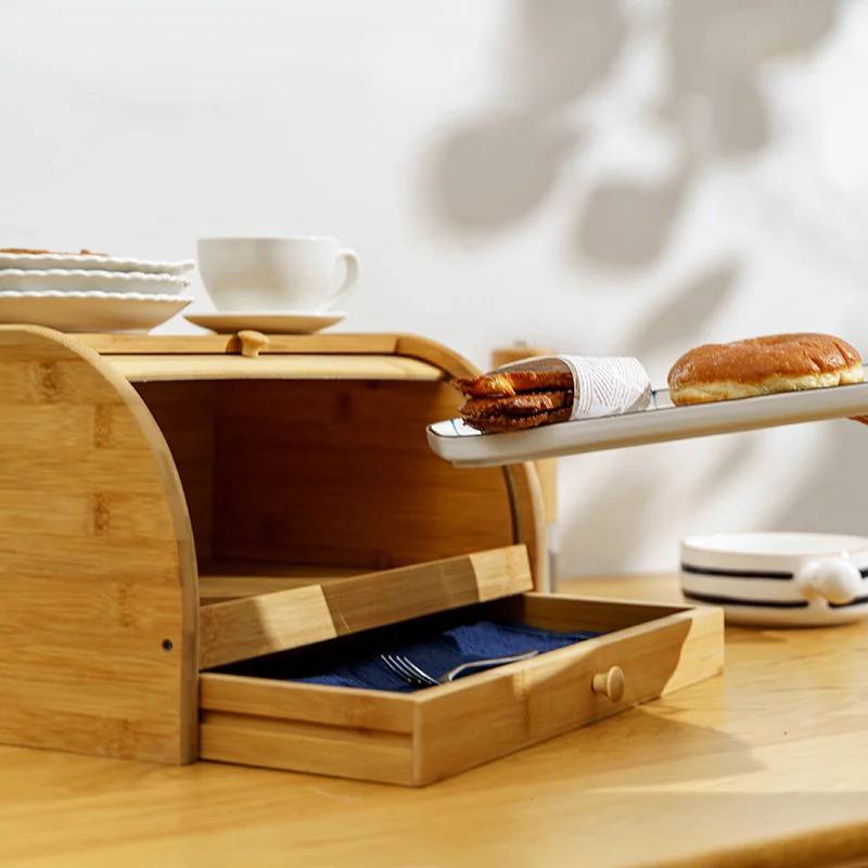 Wooden bread organizer