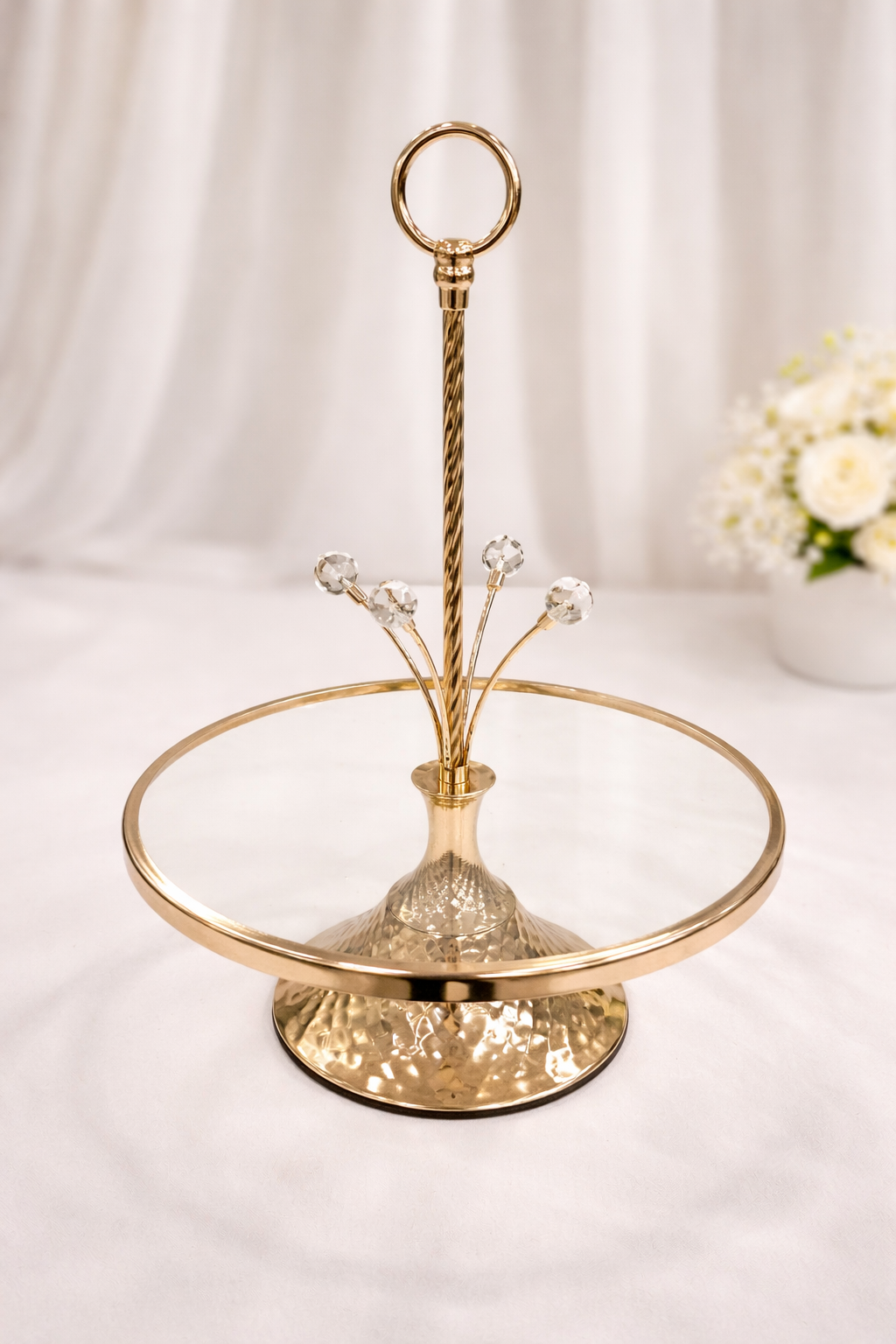 Metal stand With glass