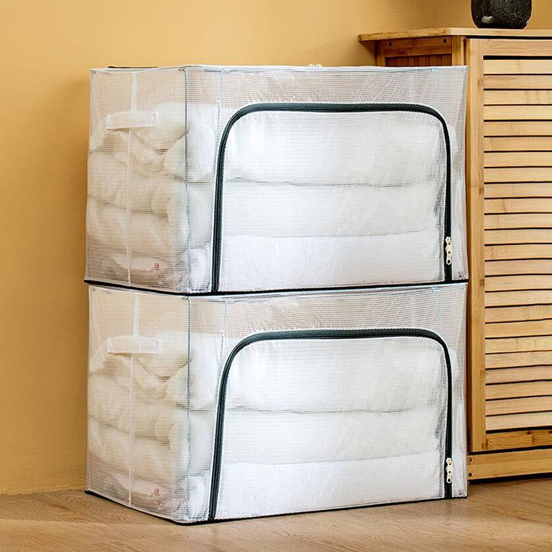 Storage box with transparent metal shelves 66 litter