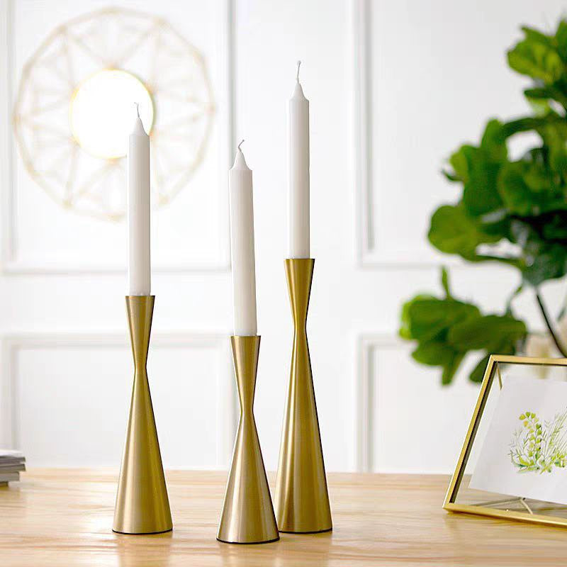 Triple gold Candlestick Set