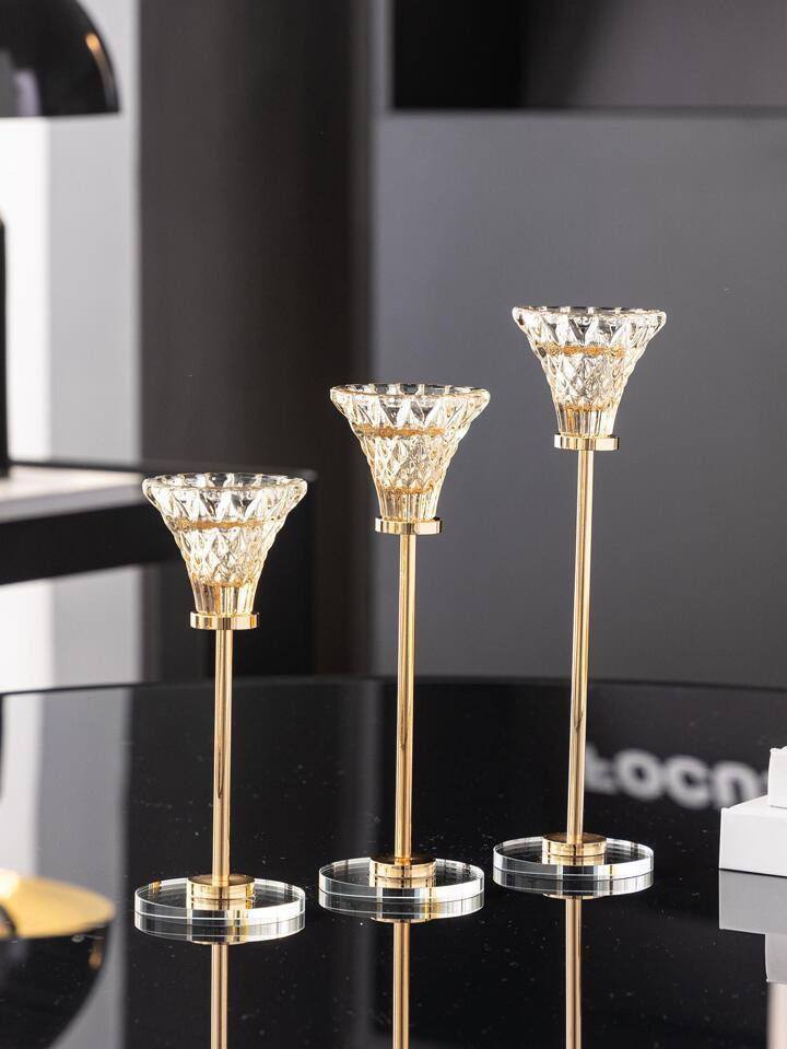Crystal candlestick set