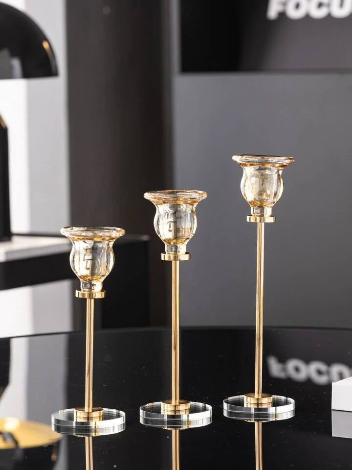 Crystal candlestick set
