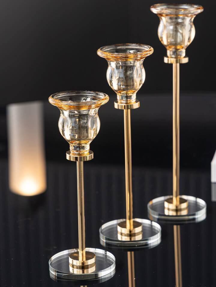 Crystal candlestick set