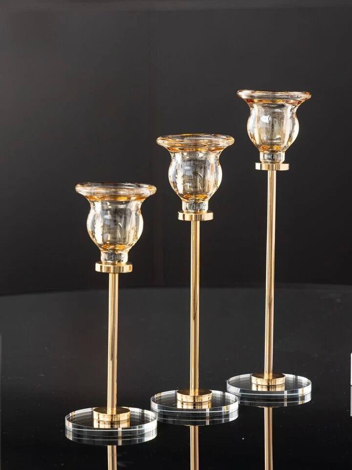 Crystal candlestick set