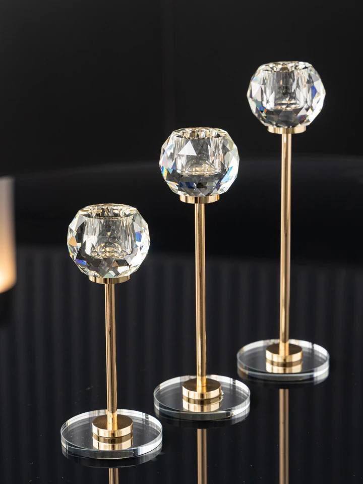 Crystal candlestick set