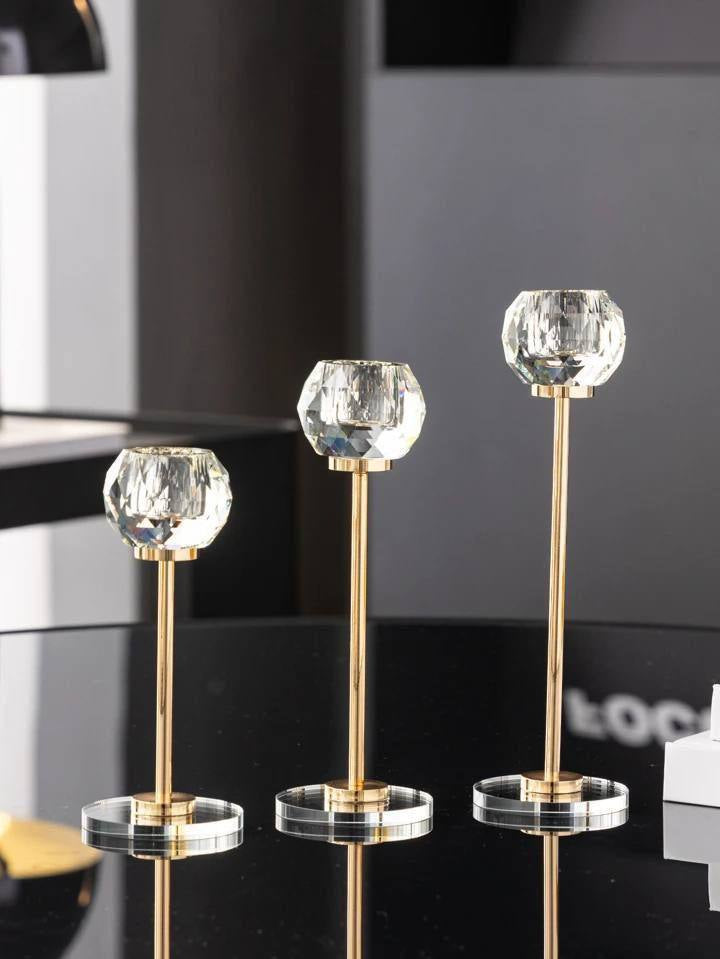 Crystal candlestick set
