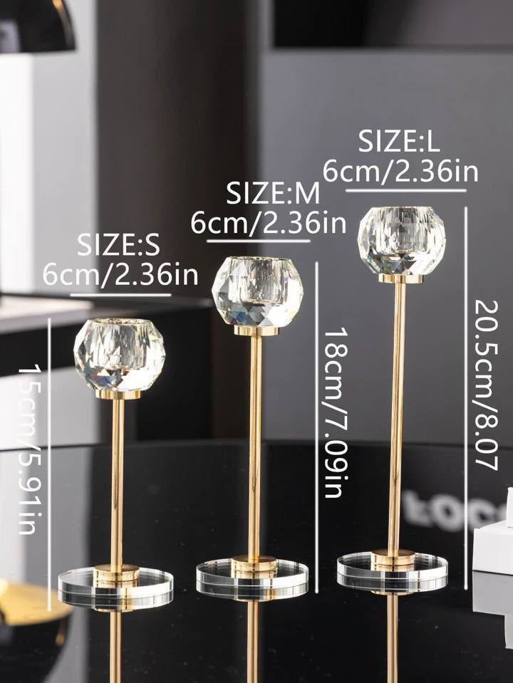 Crystal candlestick set