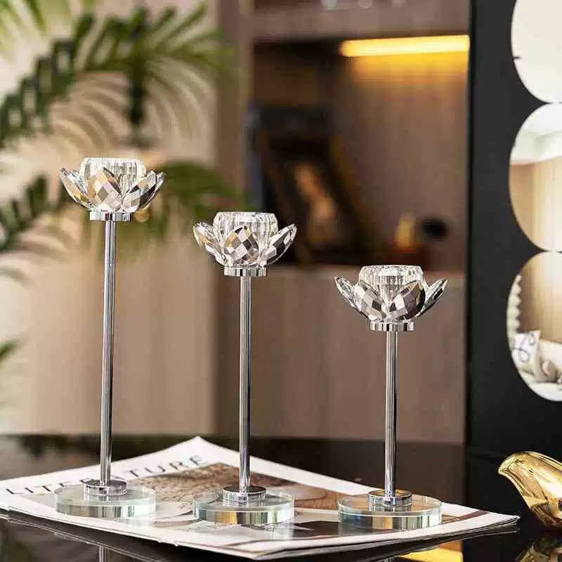 Crystal candlestick set