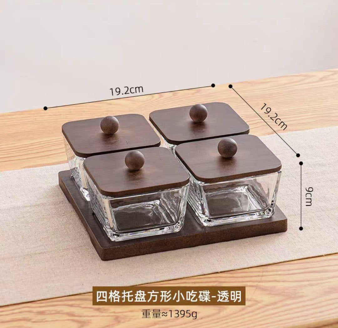 Wood glass nut set