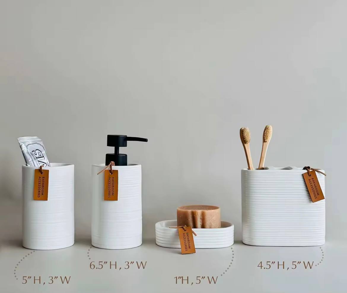Porcelain bathroom set