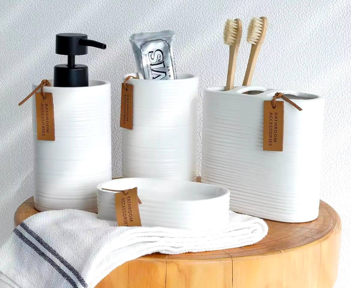 Porcelain bathroom set