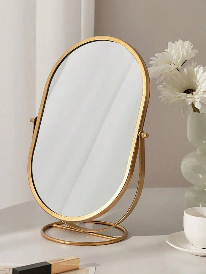 Gold mirror stand