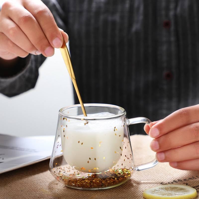 Double glass mug