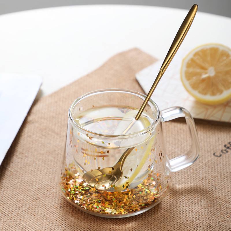 Double glass mug