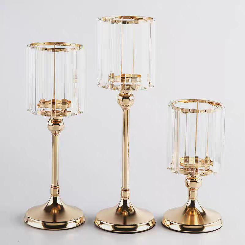 crystal candlestick set