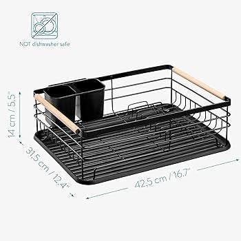 Wooden handle dish drainer 🍽️