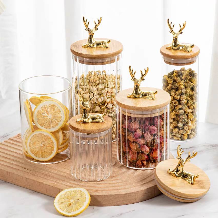 Candy Jar and Gazelle Spice Jars set 3 pieces