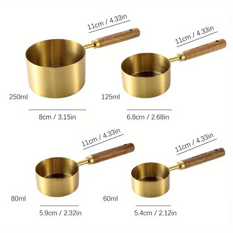 Stainless steel measuring cup set 4 pieces