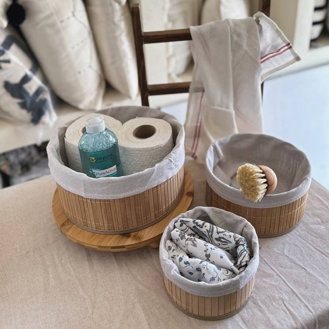 Linen basket set 3 pieces