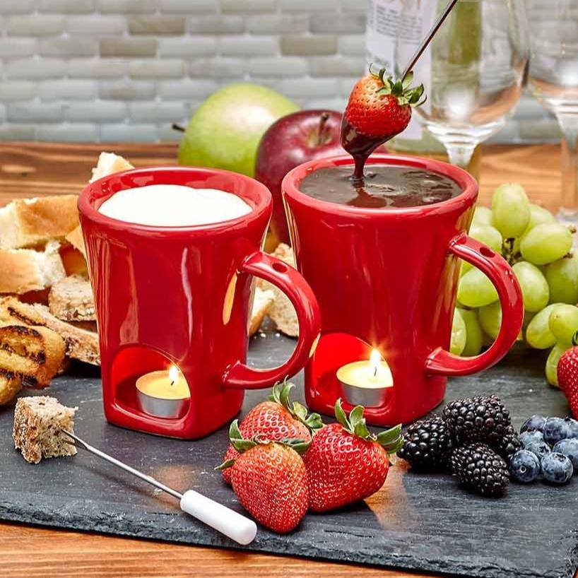 Chocolate fondue porcelain mug