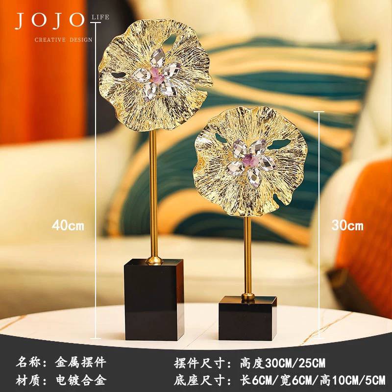 Crystal metal decor stand