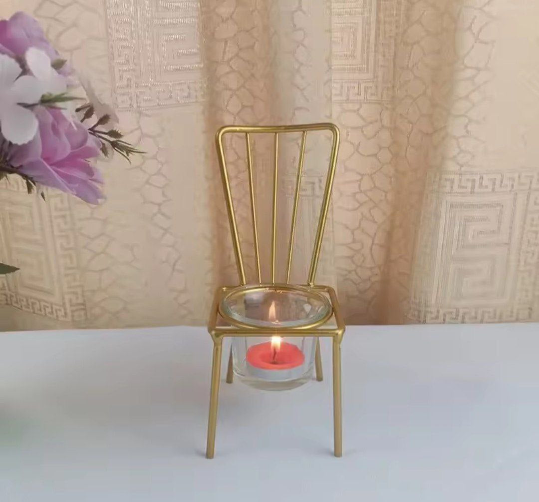 Chair-shaped candle holder and plant pot