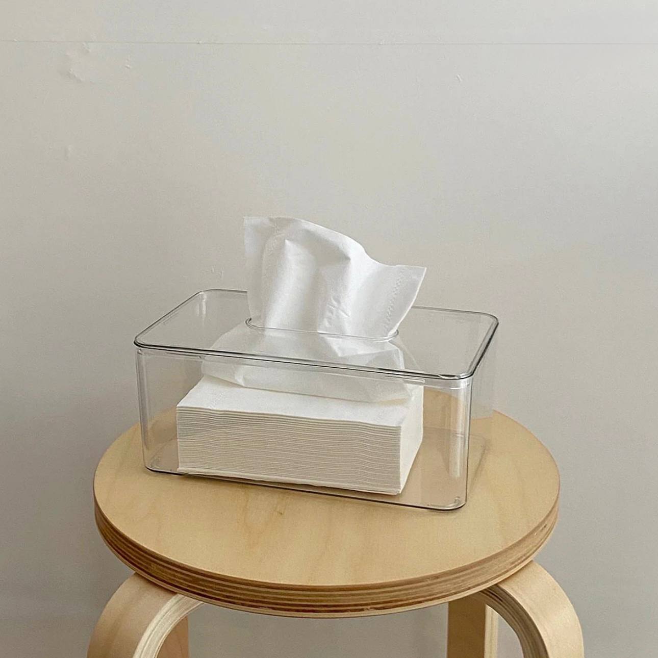 Acrylic tissue box