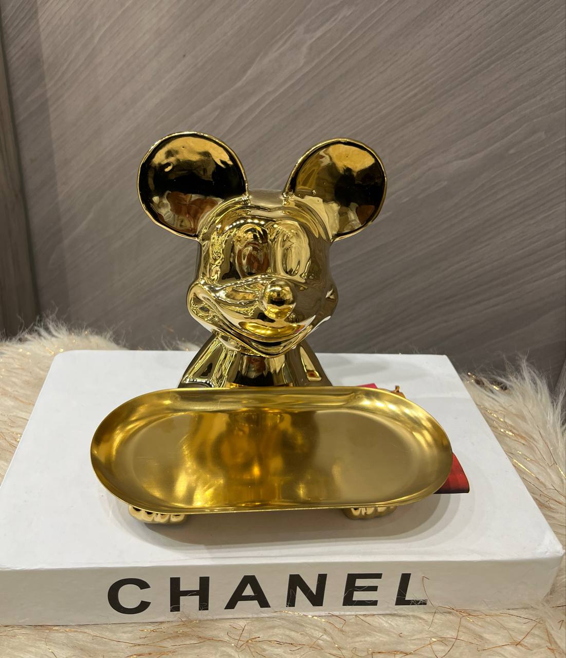 Decorative mecieky stand with stainless plate 15 cm