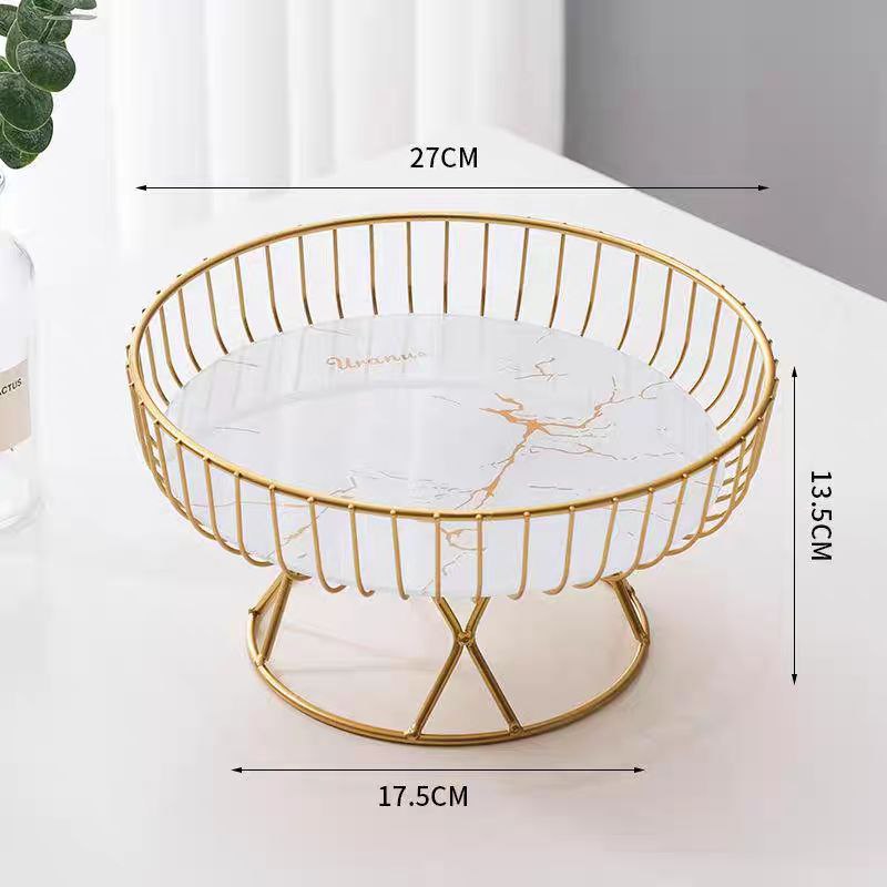Gold fruit stand