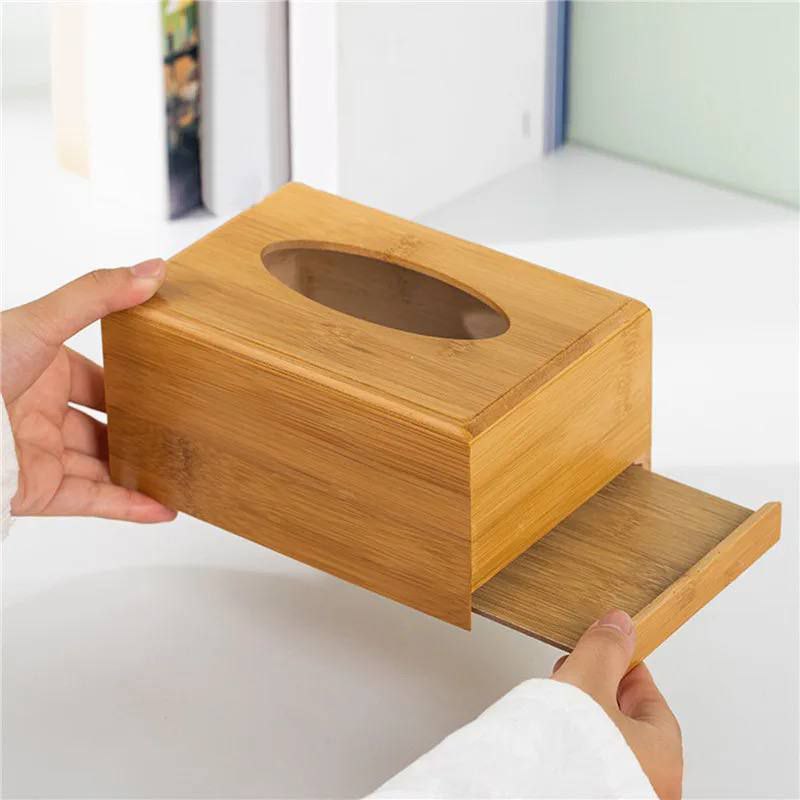 wooden tissue box