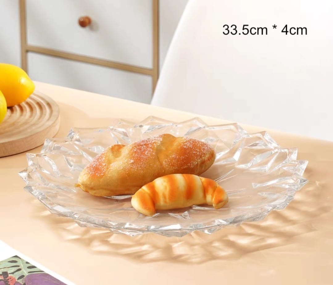 Glass fruit plate