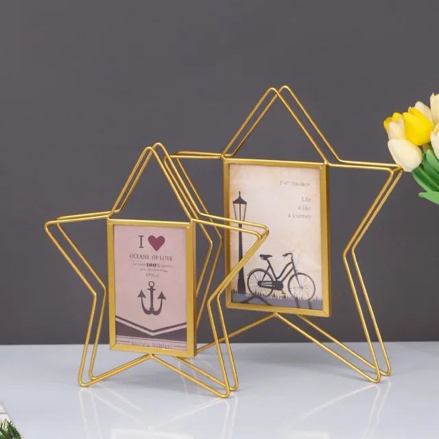 Star metal frame photo