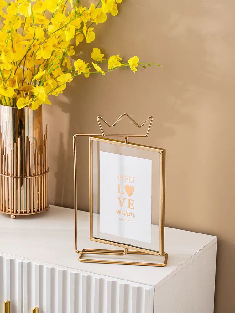 golden metal frame