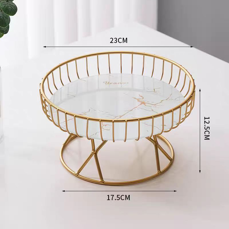 Gold fruit stand