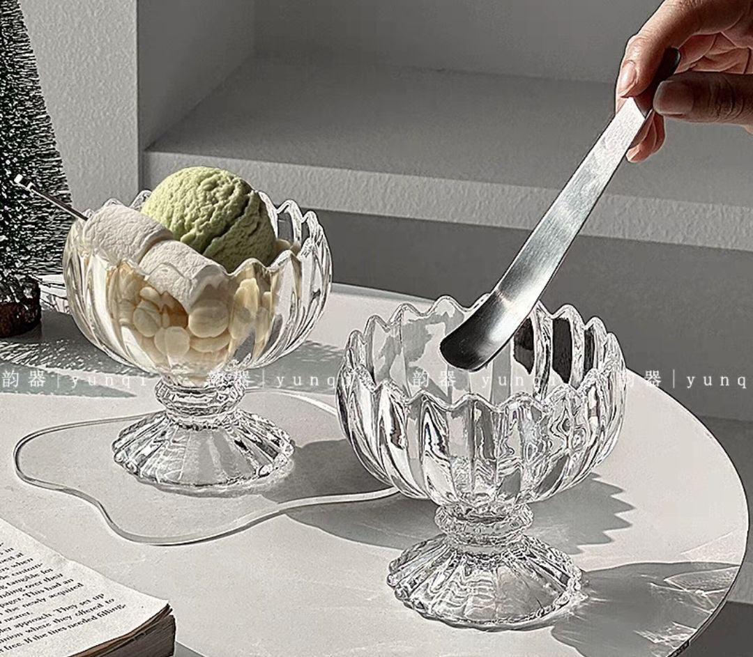 Glass set For jelly and ice cream