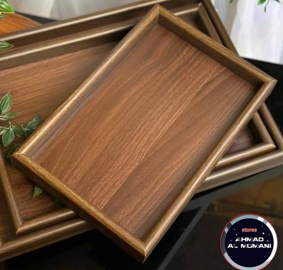 Bamboo serving tray set