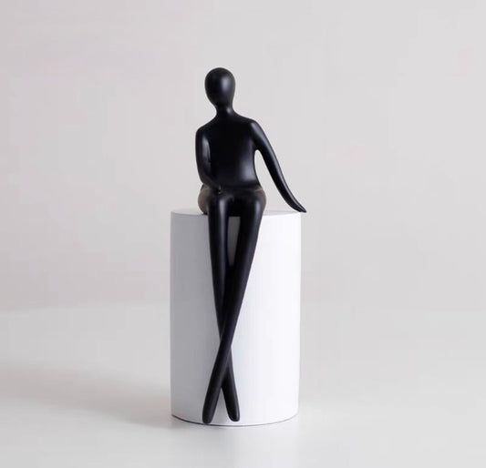 Human porcelain decor stand