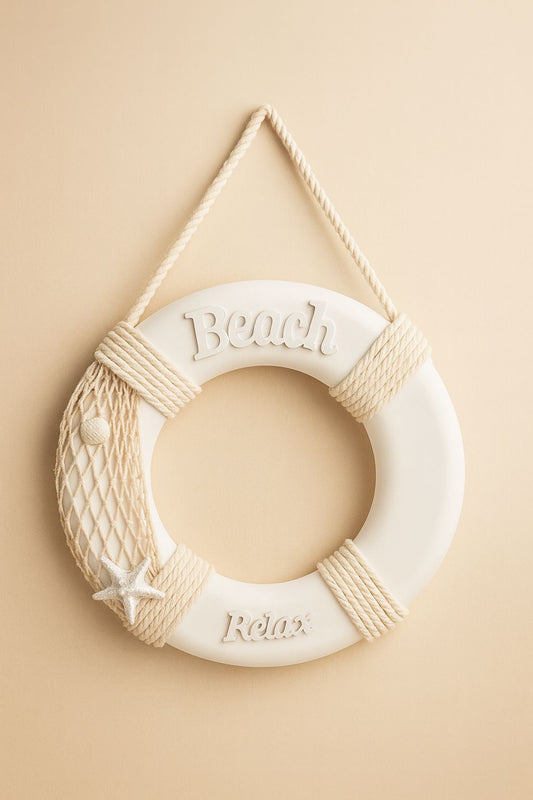 Nautical decorative wooden hoop