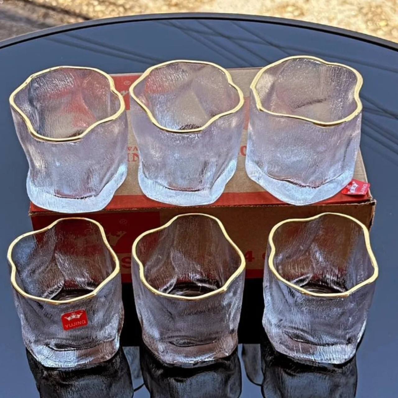 Glass cup set 6 pieces