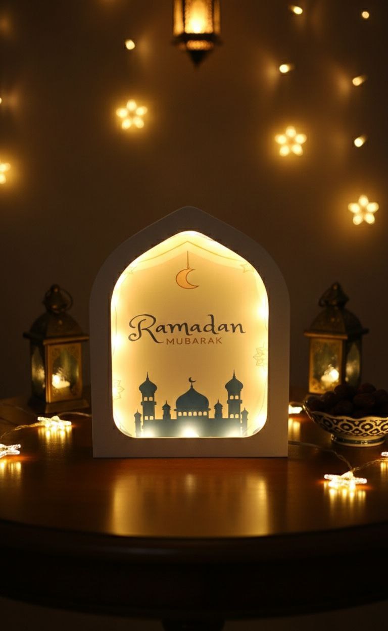 Ramadan decorative stand with LED lighting inside
