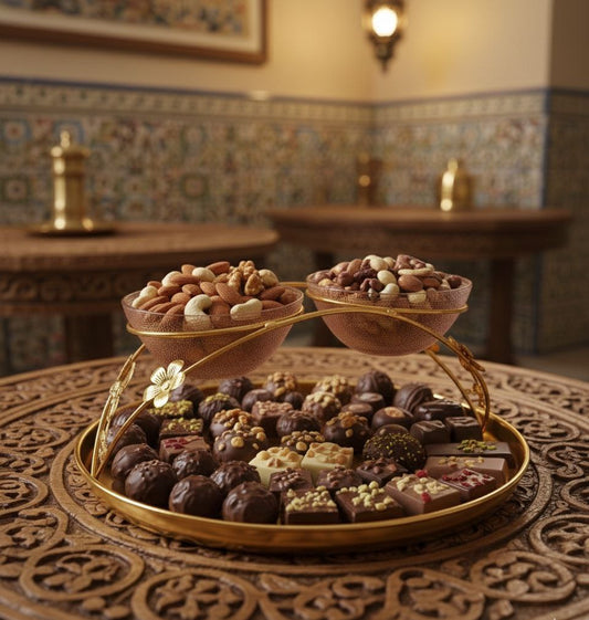 An elegant serving stand with a touch of luxury