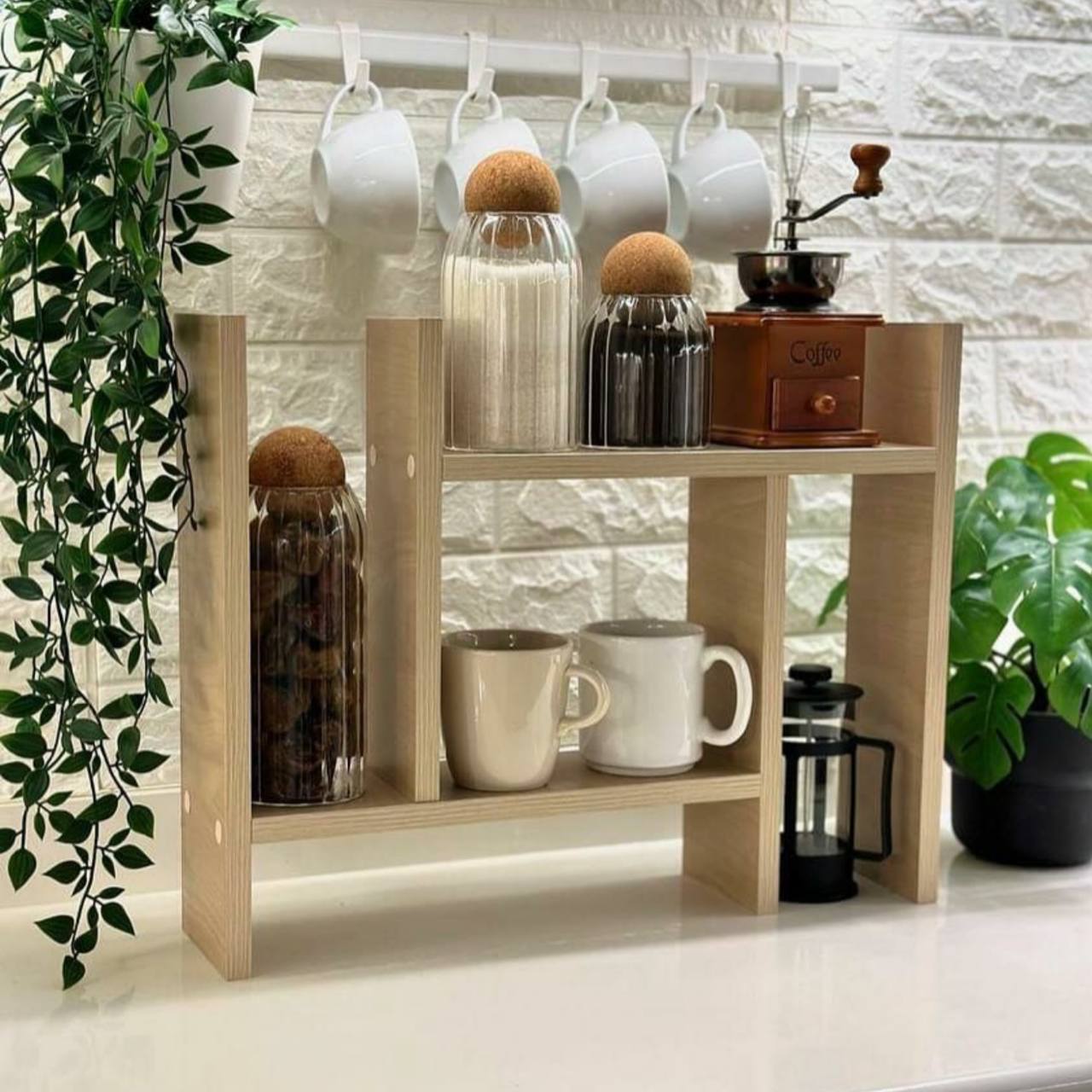 H wood organizer