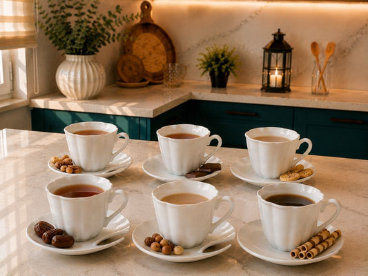 طقم شاي بورسلين ١٢ قطعة