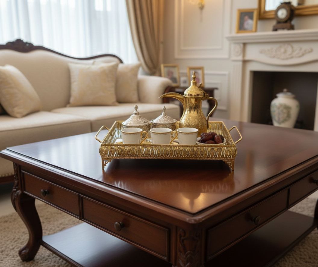 Jumbo Bombaye tray, large size 46x32 cm, with a sophisticated classic style