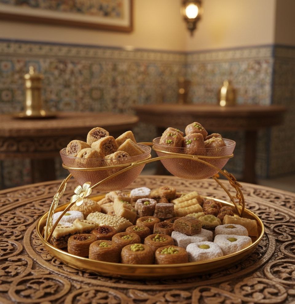 An elegant serving stand with a touch of luxury