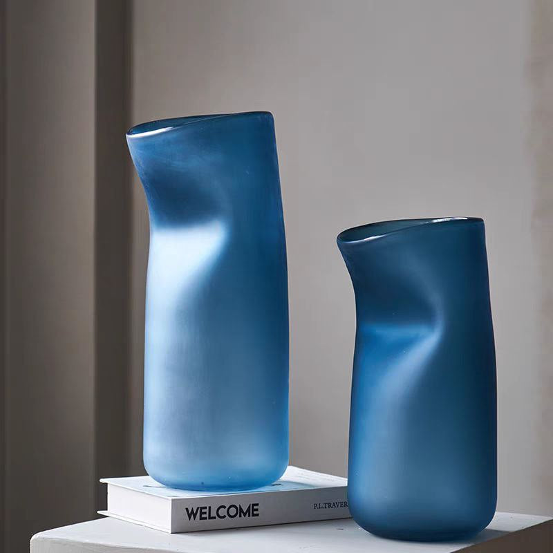 Blue glass vase set 2 pieces 2026